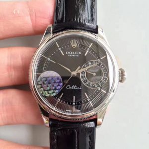 Replica Rolex Cellini Date 50519 VF Stainless Steel Black Dial Luxury 3165