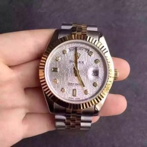 Replica Rolex Day-Date 116233 36MM V5 Stainless Steel & Yellow Gold White Rolex Dial Luxury 2836-2