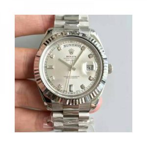 Replica Rolex Day-Date II 218239 41MM V6 Stainless Steel Sundust Dial Luxury 2836-2