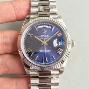 Replica Rolex Day-Date 40 228239 2018 EW Stainless Steel Blue Dial Luxury 3255