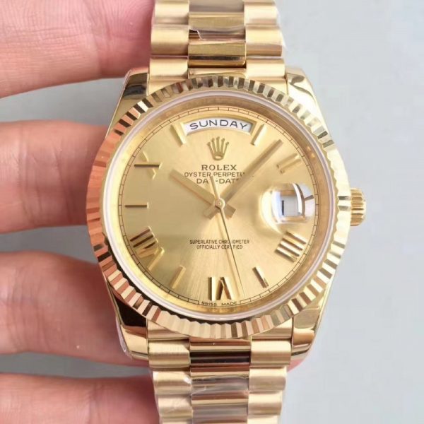 Replica Rolex Day-Date 40 228238 N Yellow Gold Champagne Dial Luxury 3255