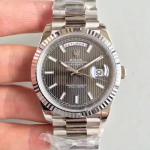 Replica Rolex Day-Date 40 228239 N Stainless Steel Anthracite Dial Luxury 3255