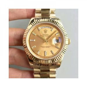Replica Rolex Day-Date 40 228238 40MM KW Yellow Gold Champagne Dial Luxury 3255