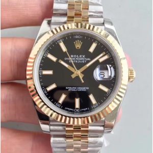 Replica Rolex Datejust 41 126333 41MM N Stainless Steel & Yellow Gold Black Dial Luxury 3235