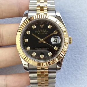 Replica Rolex Datejust II 126333 41MM N Stainless Steel & Yellow Gold Black Dial Luxury 2836-2