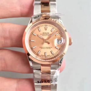 Replica Rolex Datejust 31 178241 31MM JF Stainless Steel & Rose Gold Champagne Dial Luxury 2836-2