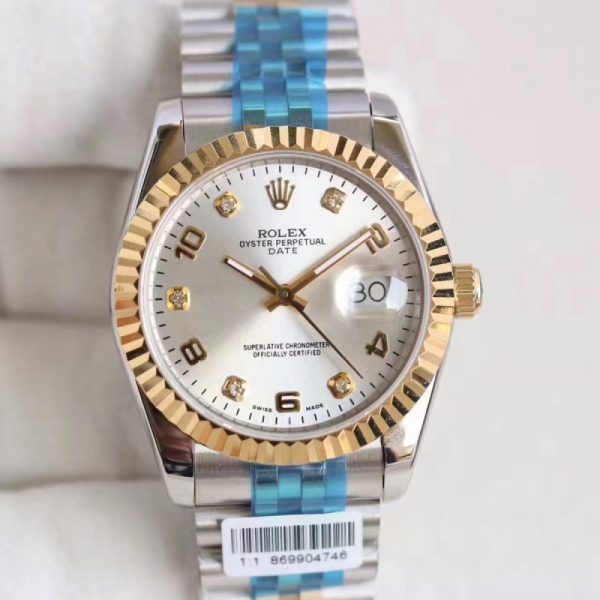 Replica Rolex Datejust 36 116233 36MM N Stainless Steel & Yellow Gold Rhodium Dial Luxury 2836-2