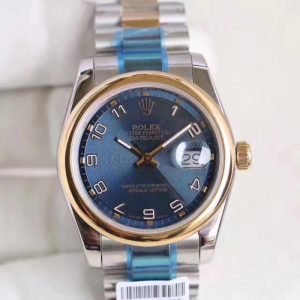 Replica Rolex Datejust 36 116203 36MM N Stainless Steel & Yellow Gold Blue Dial Luxury 2836-2