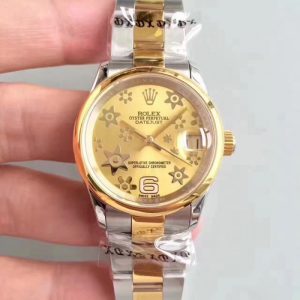Replica Rolex Datejust 31 178243 31MM JF Stainless Steel & Yellow Gold Champagne Dial Luxury 2836-2