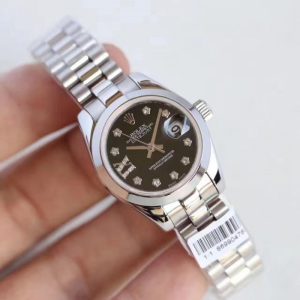 Replica Rolex Lady Datejust 28 279160 28MM N Stainless Steel Black Dial Luxury 2671
