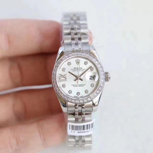Replica Rolex Lady Datejust 28 279136RBR 28MM N Stainless Steel & Diamonds Mother Of Pearl Dial Luxury 2671