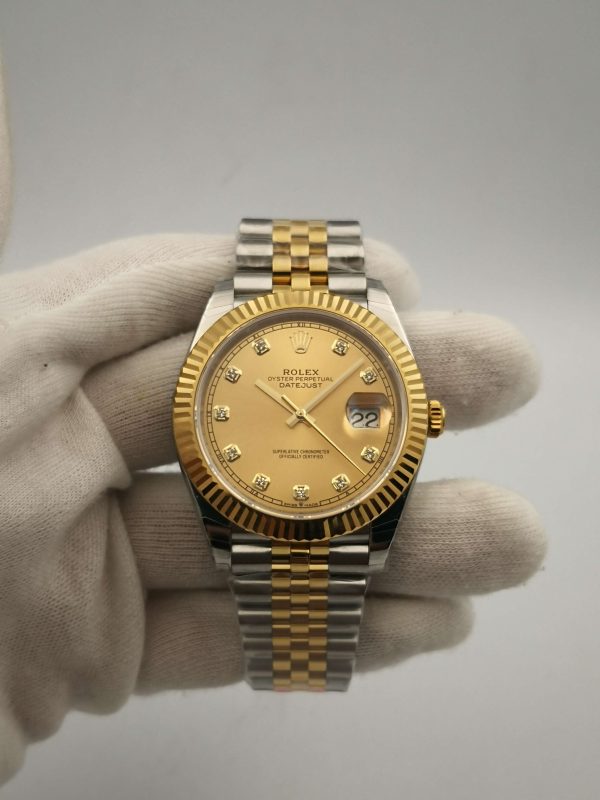 Replica Rolex Datejust II 116333 41MM EW Stainless Steel & Yellow Gold Champagne Dial Luxury 3136