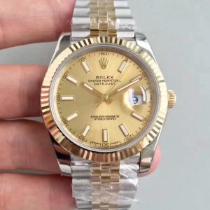 Replica Rolex Datejust II 116333 41MM EW Stainless Steel & Yellow Gold Champagne Dial Luxury 3136