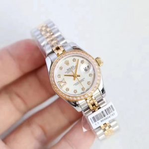 Replica Rolex Lady Datejust 28 279383RBR 28MM N Stainless Steel & Yellow Gold Mother Of Pearl Dial Luxury 2671