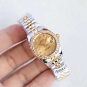 Replica Rolex Lady Datejust 28 279383RBR 28MM N Stainless Steel & Yellow Gold Champagne Dial Luxury 2671