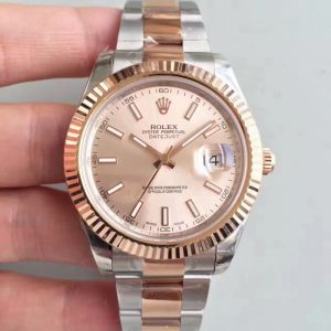 Replica Rolex Datejust II 116333 41MM EW Stainless Steel & Rose Gold Rose Gold Dial Luxury 3136