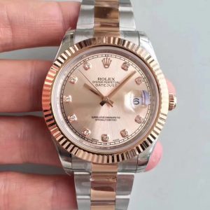 Replica Rolex Datejust II 116333 41MM EW Stainless Steel & Rose Gold Rose Gold Dial Luxury 3136
