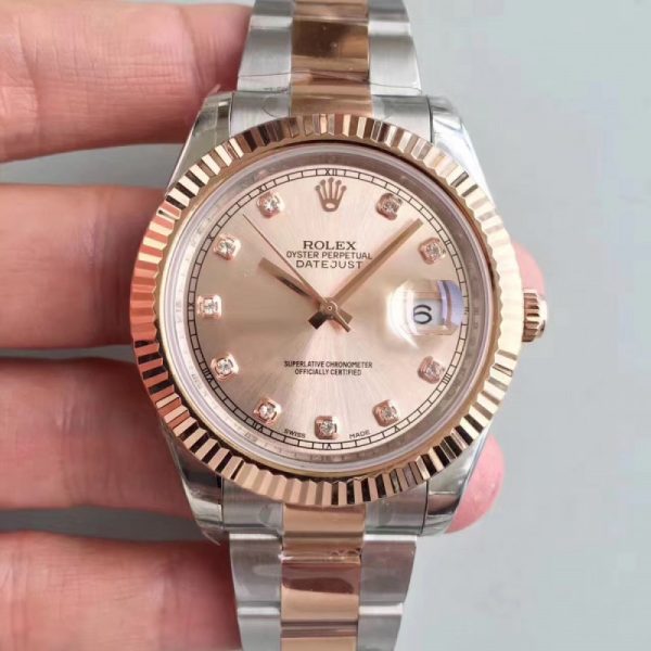 Replica Rolex Datejust II 116333 41MM EW Stainless Steel & Rose Gold Rose Gold Dial Luxury 3136