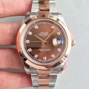 Replica Rolex Datejust II 116333 41MM EW Stainless Steel & Rose Gold Chocolate Dial Luxury 3136