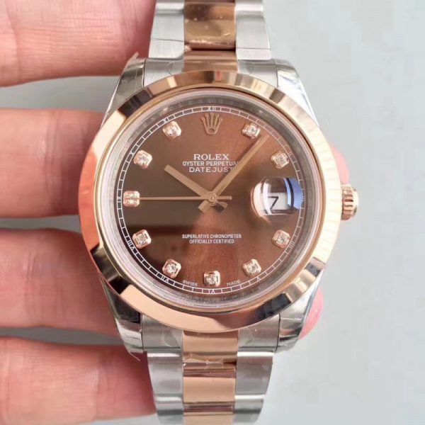 Replica Rolex Datejust II 116333 41MM EW Stainless Steel & Rose Gold Chocolate Dial Luxury 3136