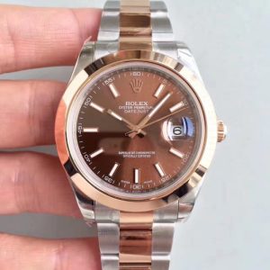 Replica Rolex Datejust II 116333 41MM EW Stainless Steel & Rose Gold Chocolate Dial Luxury 3136