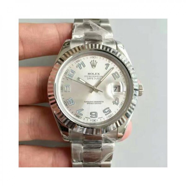 Replica Rolex Datejust II 116334 41MM NF Stainless Steel Rhodium Dial Luxury 2836-2