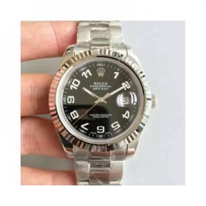 Replica Rolex Datejust II 116334 41MM NF Stainless Steel Black Dial Luxury 2836-2