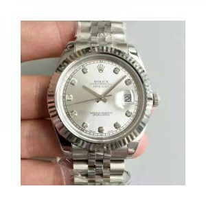 Replica Rolex Datejust II 116334 41MM NF Stainless Steel Rhodium & Diamonds Dial Luxury 2836-2