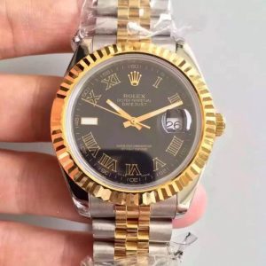 Replica Rolex Datejust 41 126333 41MM NF Stainless Steel & Yellow Gold Black Dial Luxury 2836-2