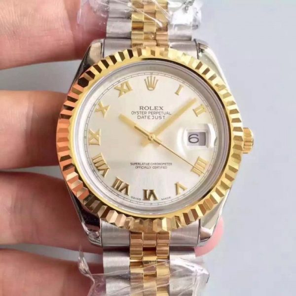 Replica Rolex Datejust 41 126333 41MM NF Stainless Steel & Yellow Gold Rhodium Dial Luxury 2836-2