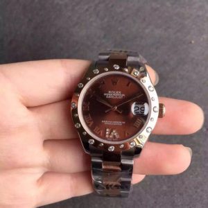 Replica Rolex Lady Datejust 31 178341 31MM V5 Stainless Steel & Rose Gold Chocolate Dial Luxury 2836-2