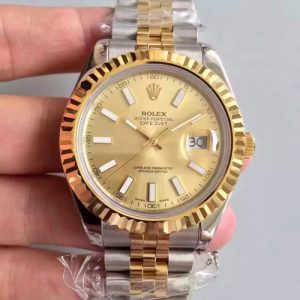 Replica Rolex Datejust 41 126333 41MM NF Stainless Steel & Yellow Gold Champagne Dial Luxury 2836-2