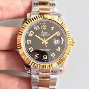 Replica Rolex Datejust 41 126333 41MM NF Stainless Steel & Yellow Gold Black & Arabic Dial Luxury 2836-2