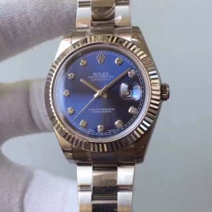 Replica Rolex Datejust II 116334 2018 41MM EW Stainless Steel Blue Dial Luxury 3136