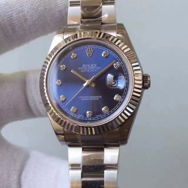 Replica Rolex Datejust II 116334 2018 41MM EW Stainless Steel Blue Dial Luxury 3136