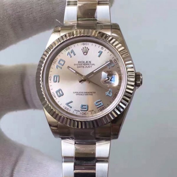 Replica Rolex Datejust II 116334 2018 41MM EW Stainless Steel Rhodium Dial Luxury 3136