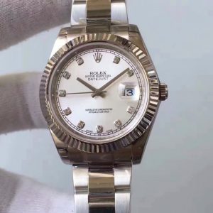 Replica Rolex Datejust II 116334 2018 41MM EW Stainless Steel Rhodium Dial Luxury 3136