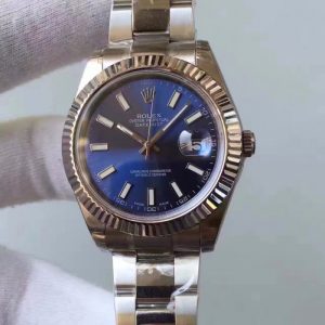 Replica Rolex Datejust II 116334 2018 41MM EW Stainless Steel Blue Dial Luxury 3136