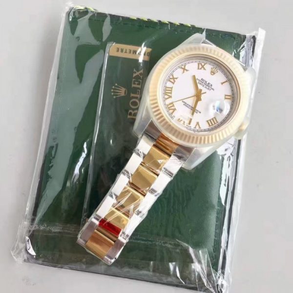Replica Rolex Datejust II 116333 41MM EW Stainless Steel & Yellow Gold White Dial Luxury 3136