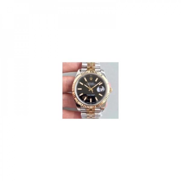 Replica Rolex Datejust II 116333 41MM EW Stainless Steel & Yellow Gold Black Dial Luxury 3136