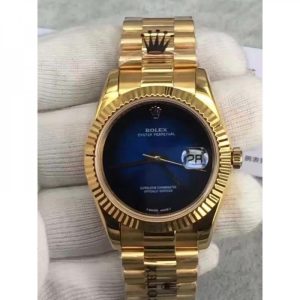 Replica Rolex Datejust 41 Lapis Lazuli HK Yellow Gold Blue Dial Luxury 3255
