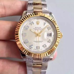 Replica Rolex Datejust 41 126333 41MM NF Stainless Steel & Yellow Gold Rhodium & Arabic Dial Luxury 2836-2