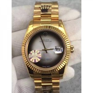 Replica Rolex Datejust 41 Lapis Lazuli HK Yellow Gold Gray Dial Luxury 3255