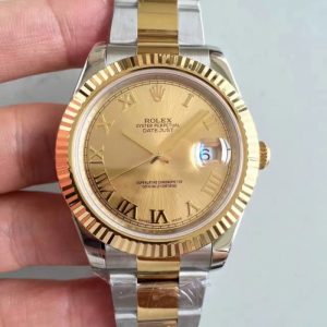Replica Rolex Datejust II 116333 41MM EW Stainless Steel & Yellow Gold Champagne Dial Luxury 3136