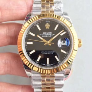 Replica Rolex Datejust II 116333 41MM EW Stainless Steel & Yellow Gold Black Dial Luxury 3235