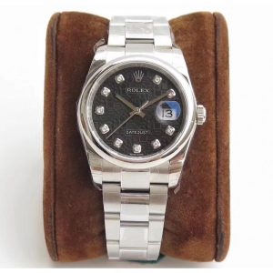Replica Rolex Datejust 36MM 116234 DJ Stainless Steel 904L Black Anniversary Jubilee Dial Luxury 3135
