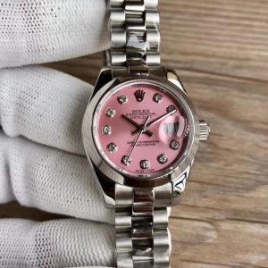 Replica Rolex Lady Datejust 28 279160 28MM WF Stainless Steel Pink Mother Of Pearl Dial Luxury 2671