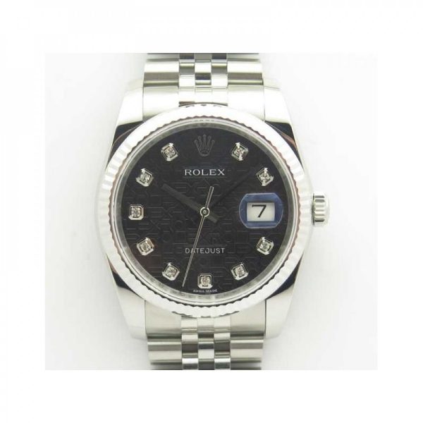 Replica Rolex Datejust 36MM 116234 DJ V2 Stainless Steel Black Anniversary Jubilee Dial Luxury 3135