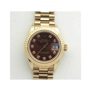 Replica Rolex Lady Datejust 28 279165 28MM BP Rose Gold Chocolate Dial Luxury 2671