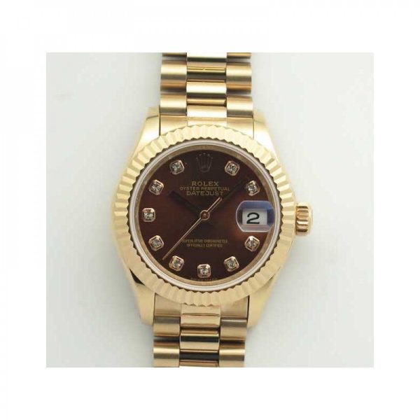 Replica Rolex Lady Datejust 28 279165 28MM BP Rose Gold Chocolate Dial Luxury 2671
